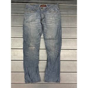 VTG‎ Levis 514 Jeans Mens 34X32 Blue Light Wash Denim Slim Straight 100% Cotton